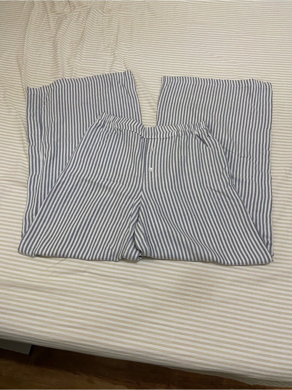 Striped Blue White Casual Lounge Pants Size XS